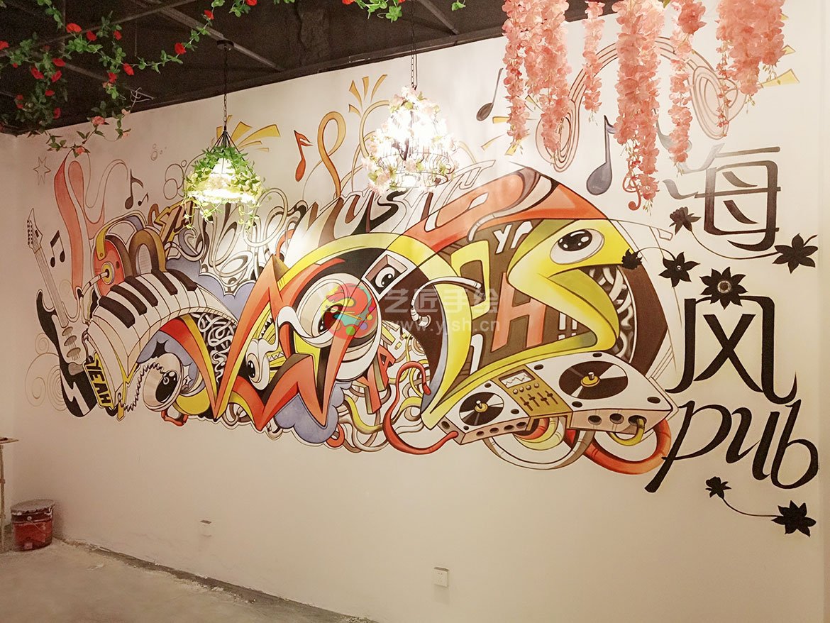 室內(nèi)手繪墻海風